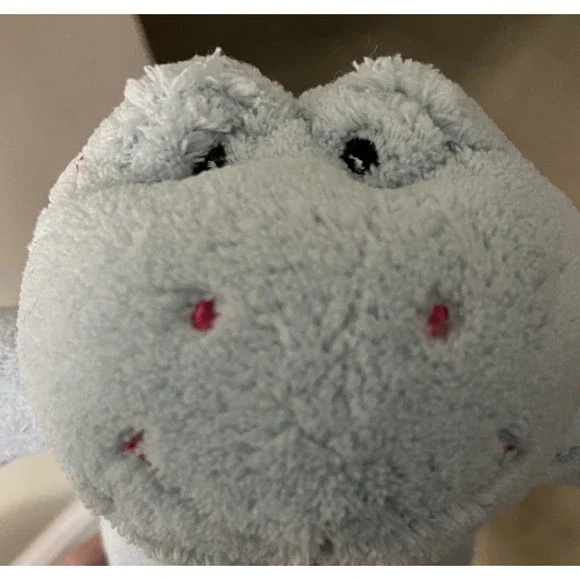 Sugar Loaf Light Blue Frog Plush With Pink Bow Stuffed Animal Lovey Toy - Picture 2 of 10